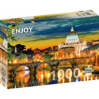 ENJOY Puzzle Bazilika svätého Petra, Vatikán 1000 dielikov