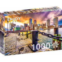 ENJOY Puzzle Bostonský prístav za súmraku, USA 1000 dielikov