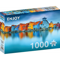 ENJOY Puzzle Domčeky pri vode, Groningen, Holandsko 1000 dielikov