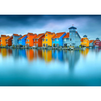 ENJOY Puzzle Domčeky pri vode, Groningen, Holandsko 1000 dielikov