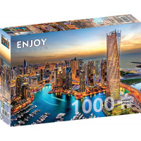 ENJOY Puzzle Dubajský prístav v noci 1000 dielikov
