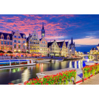 ENJOY Puzzle Gent za súmraku, Belgicko 1000 dielikov