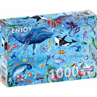 ENJOY Puzzle Hlboké modré more 1000 dielikov