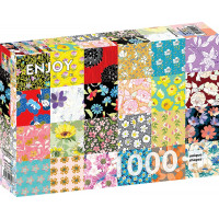 ENJOY Puzzle Kvetinové vzory 1000 dielikov