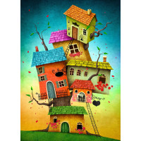 ENJOY Puzzle Rozprávkové domčeky 1000 dielikov