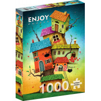 ENJOY Puzzle Rozprávkové domčeky 1000 dielikov