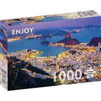 ENJOY Puzzle Rio de Janeiro v noci, Brazília 1000 dielikov