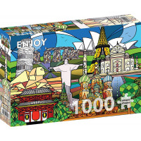 ENJOY Puzzle Svetové pamiatky 1000 dielikov