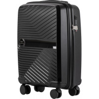 Moderný cestovný kufor DIMPLE - vel. S - čierny - TSA zámok