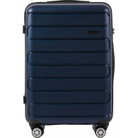 Moderný cestovný kufor BULK - vel. M - tmavomodrý - TSA zámok