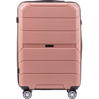 Moderný cestovný kufor SPARROW - veľ. M - rose gold - TSA zámok