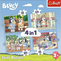 TREFL Puzzle Bluey a jej svet 4v1 (12,15,20,24 dielikov)