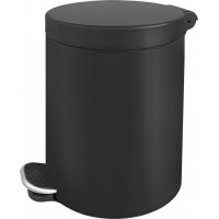 Pedálový odpadkový kôš 5l - čierny - lakovaná oceľ