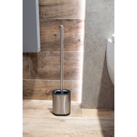 WC kefa (na WC rimless) - strieborná - kov/plast