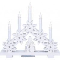 LED vianočný svietnik s hviezdami, 30cm