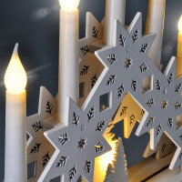 LED vianočný svietnik s hviezdami, 30cm