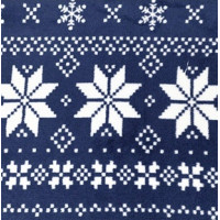 Deka NORDIC 150x200 cm - vianočný vzor - tmavo modrá