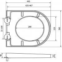 Duroplast WC sedátko MEXEN CLA IC - softclose - biele, 39020100