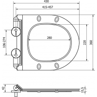 Duroplast WC sedátko MEXEN Slim - softclose - biele, 39010100