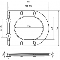 Duroplast WC sedátko MEXEN SlimUp - softclose - biele, 39030100