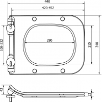 Duroplast WC sedátko MEXEN STELLA/MARGO - Slim - softclose - biele, 39080100