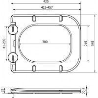 Duroplast WC sedátko MEXEN TEO - SlimUP - softclose - biele, 39060100