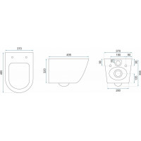 Závesné WC Rea CARLOS RIMLESS - dekor Lava lesklý + Duroplast sedátko slim