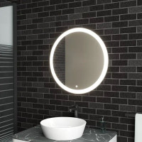 Okrúhle zrkadlo REA 60 cm - s LED podsvietením