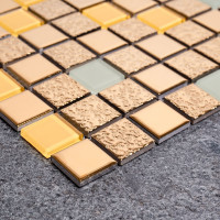 Keramická mozaika CUBE 30x30 cm - zlatá mix