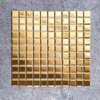 Keramická mozaika CUBE 30x30 cm - zlatá lesklá