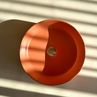 Keramické umývadlo Rea SAMI - terakotové oranžové