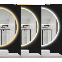 Okrúhle zrkadlo SMART 50 cm - s LED podsvietením a vyhrievaním