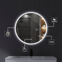 Okrúhle zrkadlo REA 70 cm - s LED podsvietením