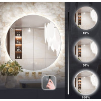 Okrúhle zrkadlo SMART 50 cm - s LED podsvietením a vyhrievaním