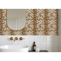 Keramická mozaika CUBE 30x30 cm - zlatá mix