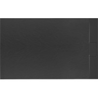 Sprchová SMC vanička REA BAZALT 80x100 cm - imitácia kameňa - čierna