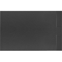 Sprchová SMC vanička REA BAZALT 90x120 cm - imitácia kameňa - čierna