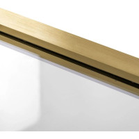 Kúpeľňová pevná zástena Rea AERO 90 cm - brúsená zlatá - číre sklo