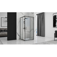 Sprchová SMC vanička REA BAZALT 80x100 cm - imitácia kameňa - biela