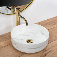 Keramické umývadlo Rea SAMI NATURE MARBLE - imitácia mramoru
