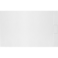 Sprchová SMC vanička REA BAZALT 80x100 cm - imitácia kameňa - biela