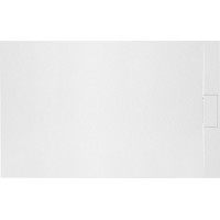 Sprchová SMC vanička REA BAZALT 80x100 cm - imitácia kameňa - biela