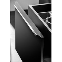 Kúpeľňová závesná skrinka SANTANO BLACK 80 cm - so zrkadlom
