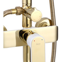 Sprchová súprava REA BLOOM - biela/zlatá
