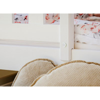 Detská posteľ z masívu borovice Gandalf so zásuvkami - 200x90 cm - BIELA