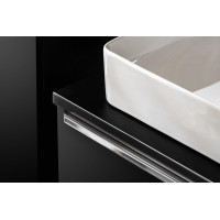 Doska na skrinku pod umývadlo SANTANO BLACK 160 cm - čierna matná