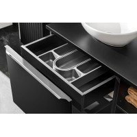 Doska na skrinku pod umývadlo SANTANO BLACK 160 cm - čierna matná