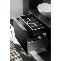 Doska na skrinku pod umývadlo SANTANO BLACK 160 cm - čierna matná