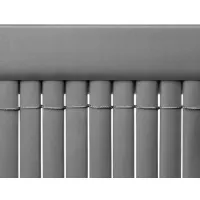Ukončovacia lišta na clonu na plot - imitácia bambusu - 100 cm - svetlo šedá