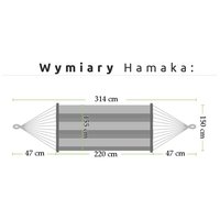 Hojdacia sieť pre dvoch 220x150 cm - modrá